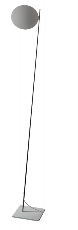 Moderne Lederam Stehleuchte von Catellani & Smith mit rundem Lampenschirm und minimalistischem Design.